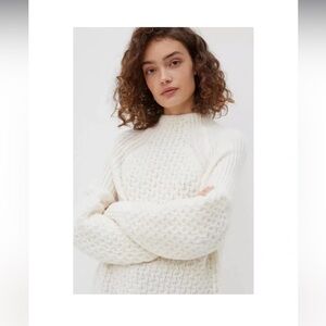 Anthropologie Sweater Women’s Small Cream Cowl Neck Pullover